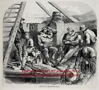 Diving History SCUBA Divers Helmets Breathing Tube 1860s Antique Print & Article