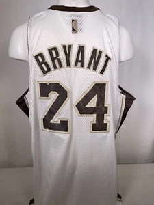 Kobe Bryant #24 Los Angeles Lakers NBA Adidas White/Brown Jersey Men's 2XL - Picture 1 of 14