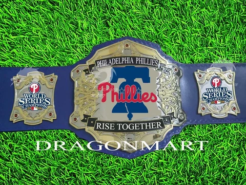 Philadelphia Phillies Championship Belt World Series 2008 MLB Baseball 2mm Brass Cover