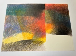 VINTAGE ABSTRACT DRAWING MASTERFUL MODERNIST IMPORTANT WOMAN CUBISM RICHEDA RARE - Picture 1 of 18