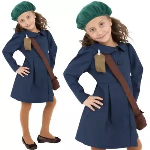 Bambini Ragazze 40s 50s Navy Costume 1940s 50's Completo Da Smiffys - Foto 1 di 8