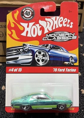 New 2007 Hot Wheels Modern Classics ‘70 Ford Torino Green 4/15 - Image 1 of 3