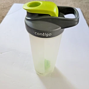 Contigo Fit Flasche Shake & Go auslaufsicher mit Shaker Ball grau/grün - Bild 1 von 3