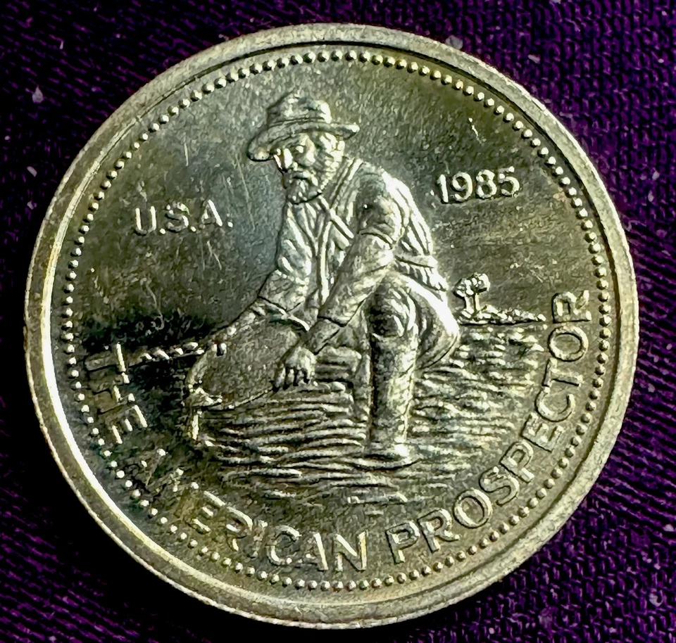 1985 1/10oz .999 Fine Silver Engelhard Prospector Very Rare Low Mintage - Image 1 of 2