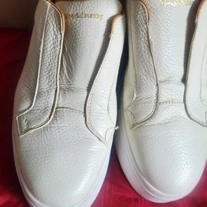 Russell Bromley Park Up Sneaker Off-White Flatform Laceless, Size EU 41/Uk 8 - Picture 1 of 13