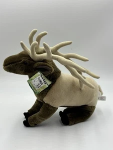 Wild Republic Elk Stuffed Animal Tall Brown Tan Plush Toy With Tag - Picture 1 of 10