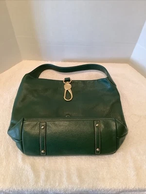 Bolso Hobo Dooney & Bourke Samba Logo Cerradura Dorada Verde Esmeralda con Bolsa para el Polvo Foto 1 de 4