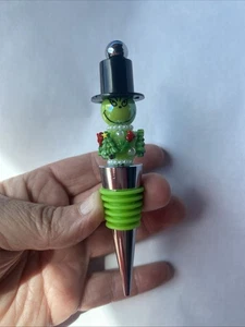 Neuer süßer Weihnachtsgrinch Weinflaschenverschluss - Bild 1 von 1