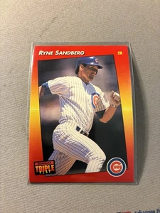Triple Play #229 1992 Ryne Sandberg Chicago Cubs Salón de la fama - Imagen 1 de 2