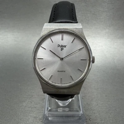 Seiko Pulsar Watch Men 32mm Silver Dial Silver Tone Y480-0670 New Battery - Image 1 of 4