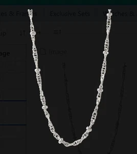 Origami Owl Silver Faucet Rope Station Chain 18-20" -CN5078 - Picture 1 of 1