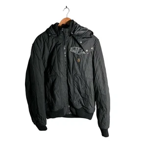 RefrigiWear Jacket Men's Size XL Black Hooded Full Zip Casual Outdoor Warm - Picture 1 of 17