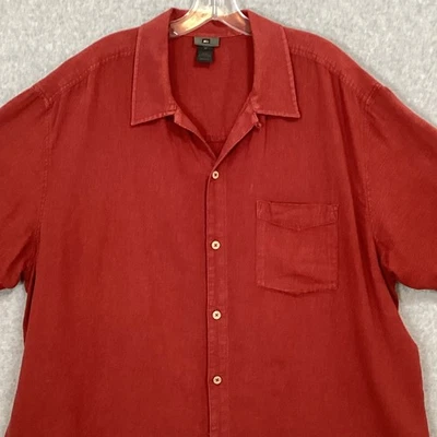 REI Hemp Organic Cotton Shirt Size XL Short Sleeve Button Up Casual Beachy - Image 1 of 4
