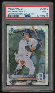 REFRACTOR DE ONDA KEVIN MCGONIGLE 2025 BOWMAN CROMADO #BCP-79/350 PSA 9 - Imagen 1 de 2