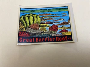 Vintage GREAT BARRIER REEF N.Q. Coral Reef Car Decal/ Transfer 1970s’ - Picture 1 of 4