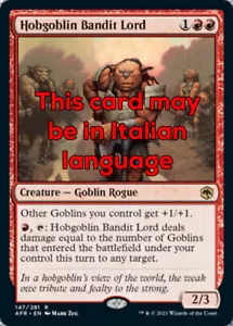 MTG HOBGOBLIN BANDIT LORD FOIL EXC - HOBGOBLIN SIGNORE DEI BANDITI - AFR - Foto 1 di 1