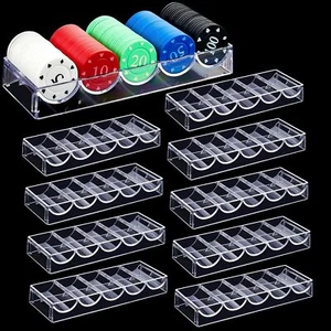 10 Acryl Poker Chip Halter Transparent Racks für Casino Heimspiele - Bild 1 von 7