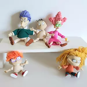 Rugrats Plush~Mattel ArcoToys~Lot of (5)~Didi~Stu~Angelica~Chuckie~Lil Spike - Picture 1 of 14