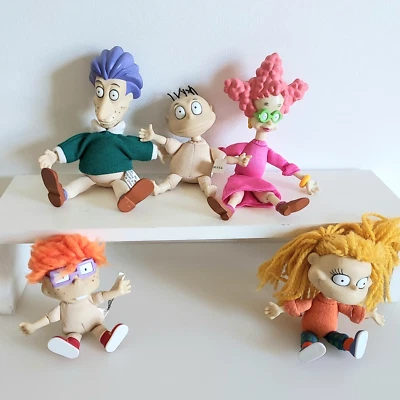 Peluche Rugrats~Mattel ArcoToys~Lote de (5)~Didi~Stu~Angelica~Chuckie~Lil Spike Foto 1 de 4