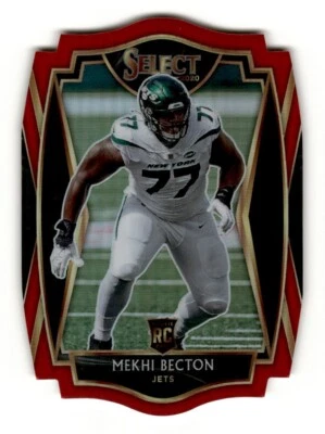 2020 Panini Select Die Cut Prizm Red Mekhi Becton Rookie #190 New York Jets - Image 1 of 2