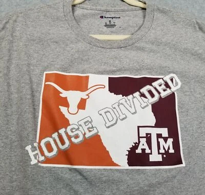 UT Texas A&M T 恤女式中号灰色橙色栗色屋分体短袖 — 第 1/4 张图片