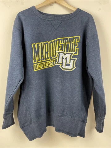 Marquette University Golden Eagles Men’s Large Sweatshirt Blue Long Sleeve Cover