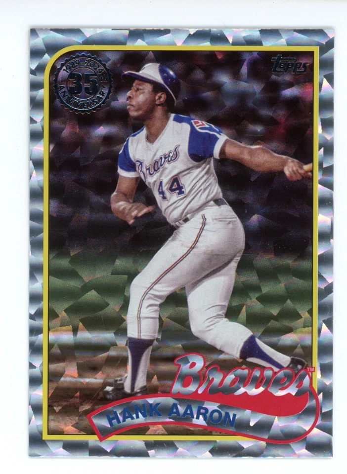 2024 TOPPS SERIES 2 HANK AARON 35 ANNIVERSARY SILVER FOILBOARD  #89B2-2 - Image 1 of 1