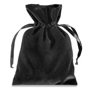 Deluxe Velvet Pouches, 5 x 7", Black, 25 count - Picture 1 of 7