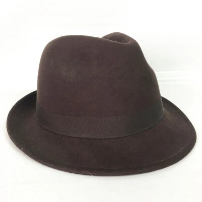 Sombrero Scala Para Hombres Grande Fedora 100% Lana Fieltro Marrón Oscuro Clásico Unisex Foto 1 de 4