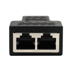 RJ45 Splitter Adapter 1 to 2 Ways Dual Female Port CAT5/CAT 6 LAN Ethernet Cable - Photo 1/10