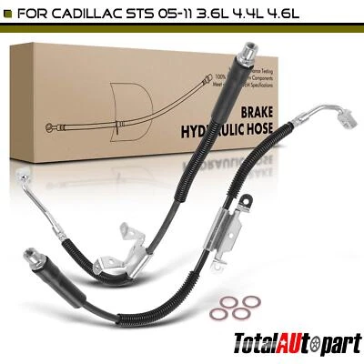 2x Linha de mangueira hidráulica de freio para Cadillac STS 2005-2011 dianteira esquerda e direita - Imagem 1 de 4