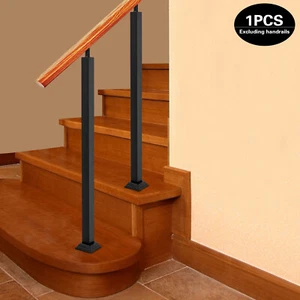 90cm Stair Balusters Posts Deck Iron Railing Building Fence Post Black - Picture 1 of 20