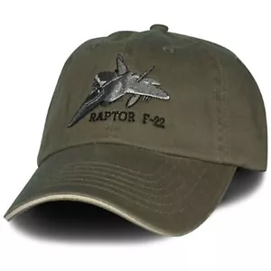 RAPTOR F-22 AIR FORCE EMBROIDERED MILITARY HAT CAP - Picture 1 of 1