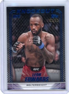 🦒2024 TOPPS KNOCKOUT UFC LEON EDWARDS BLUE 50/50 - Picture 1 of 2
