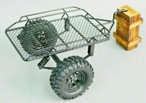 RC 1/10 Scale All METAL SINGLE AXLE TRAILER W/ Leaf Suspension - Picture 1 of 5