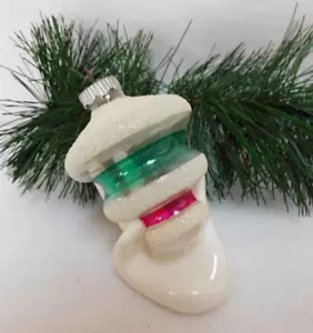VINTAGE SHINY BRITE CHRISTMAS ORNAMENT UNSILVERED MICA UFO LANTERN TORNADO NICE - Picture 1 of 11