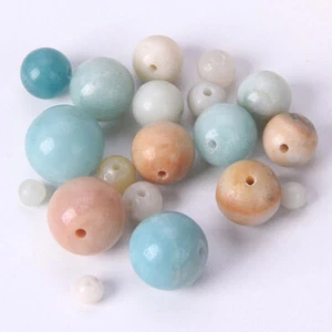Round Amazon Stone 4mm 6mm 8mm 10mm 12mm Loose Beads For Jewelry Making DIY Lot - Picture 1 of 8