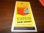 1959 AAA Metropolitan New Jersey Vintage Road Map / Nice Cover Art