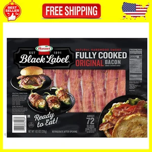 Hormel Black Label Fully Cooked Bacon10.5 Ounce Pack of 1 - Picture 1 of 6