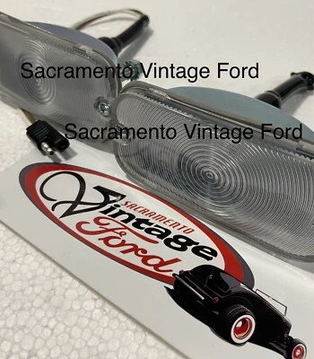 Conjunto de luces de estacionamiento Ford Bronco 1966-1968 par completo lente bombilla cableado Foto 1 de 4