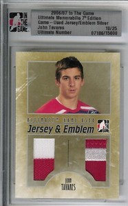 John Tavares 06/07 ITG Ultimate Memorabillia Jersey/Emblem 10/25