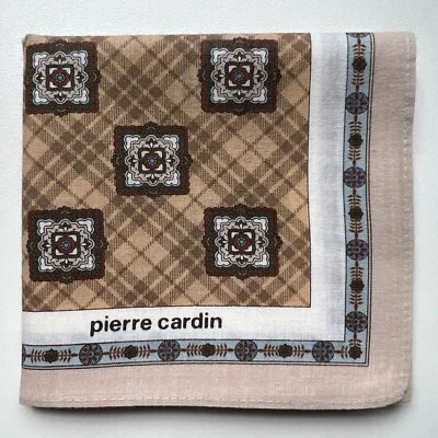 LENÇO MASCULINO BOLSO QUADRADO VINTAGE ARTE GEOMÉTRICA XADREZ ALGODÃO 18" B0496 - Imagem 1 de 2