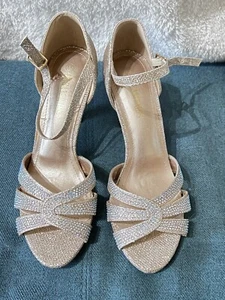 DREAM PAIRS Womens Open Toe Medium Heel Sandals Wedding Party Shoes Size 8.5 - Picture 1 of 12