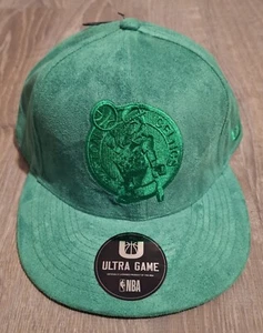 Ultra Game Boston Celtics Embroidered Faux Suede Snapback Hat Official NBA New - Picture 1 of 6