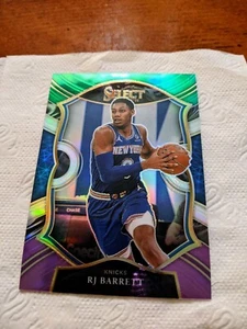 Panini Select RJ Barrett Courtside 2020-21 verde blanco púrpura Prizm NY Knicks - Imagen 1 de 2