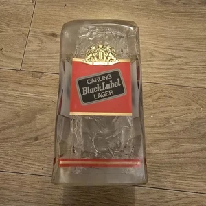 VINTAGE CARLING BLACK LABEL LAGER EISPUMPENKOPF VORNE PUMPLEISTE TOP WERBUNG - Bild 1 von 6