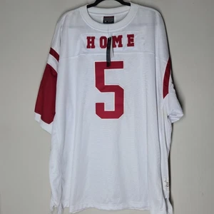 Neu mit Etikett Vintage FUBU 5 rot weiß HOME Rap Hip Hop Throwback Fußball Trikot Herren 4XL - Bild 1 von 10