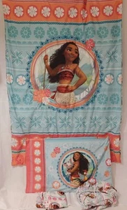 Disney Moana Comforter Flat Fitted Sheet Pillowcase Crib/Toddler Bedding-EUC - Picture 1 of 1
