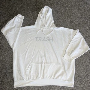 Skinnydip x Jade Skinny Dip White diamante Trash Summer 22 Uk Hoodie Travel Gym - Picture 1 of 5