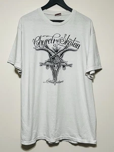 Vintage 90s Church of Skatan x Shorty's T Shirt Skate Skateboard Size XL White - Picture 1 of 8